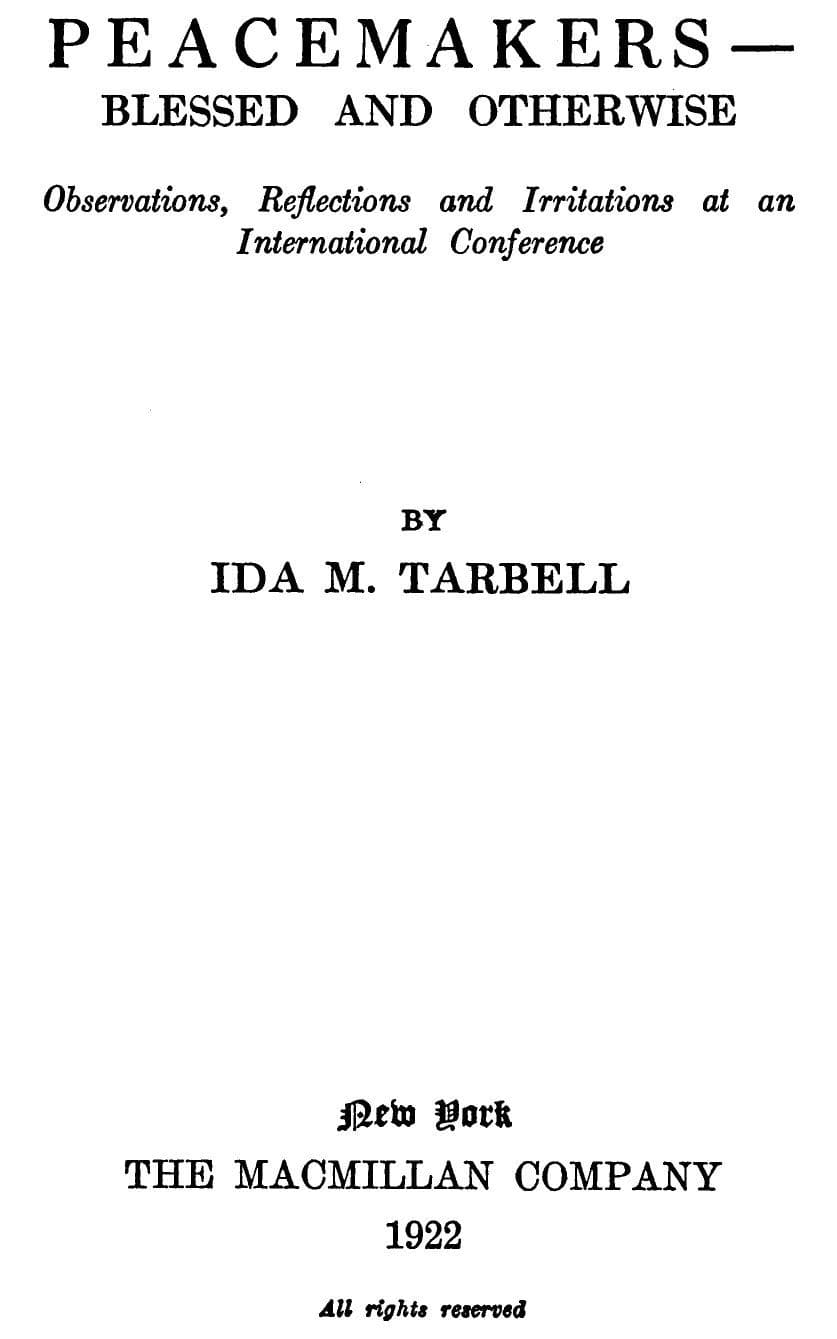 Peacemakers—blessed and Otherwiseobservations, Reflections and Irritations at an International Conference