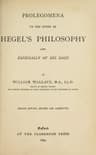 Prolegomena to the Study of Hegel's Philosophy, and Especially of His Logic