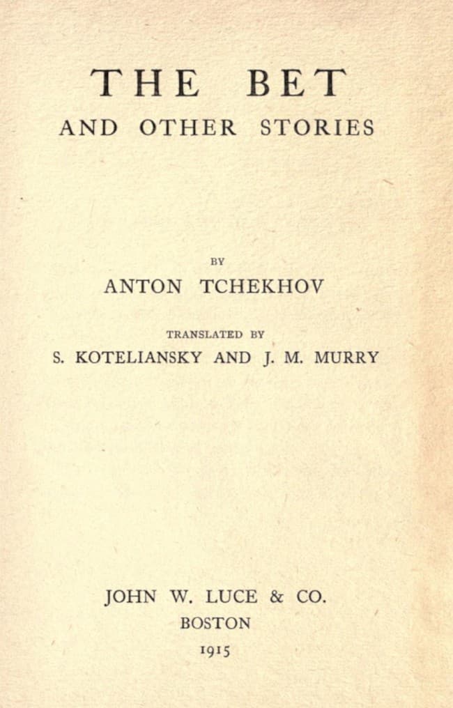 The Bet, and other stories