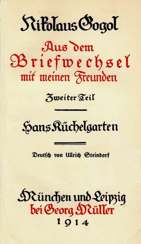 Sämmtliche Werke 8: Briefwechsel II, Hans Küchelgarten