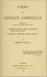 Poems of Giosuè Carducci, Translated with two introductory essays