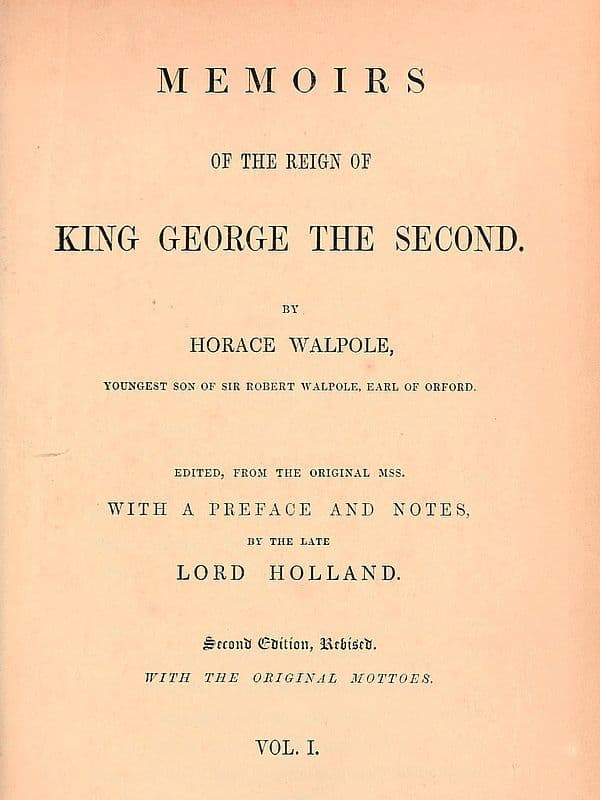 Memoirs of the Reign of King George the Second, Volume 1 (of 3)
