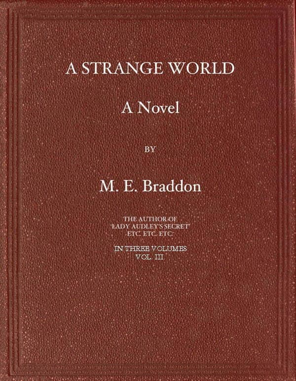 A Strange World: A Novel. Volume 3 (of 3)