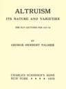 Altruism: Its Nature and Varieties