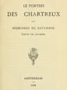 Le Portier Des Chartreux, Ou Mémoires De Saturnin Écrits Par Lui-Même