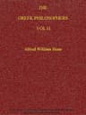 The Greek Philosophers, Vol. 2 (of 2)