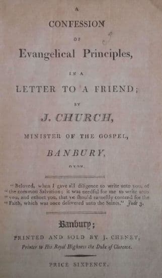 A Confession of Evangelical Principlesin a Letter to a Friend
