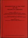 Introduction to the Study of the History of Language