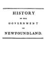 History of the government of the island of Newfoundland