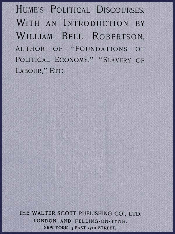 Hume's Political Discourses