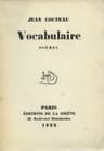 Vocabulaire,  Poèmes
