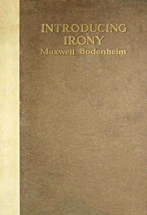 Introducing Irony: A Book of Poetic Short Stories and Poems