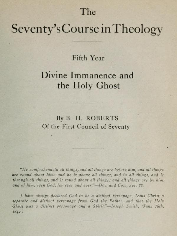 The Seventy's Course in Theology, Fifth Year