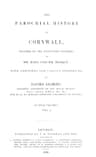 The Parochial History of Cornwall, Volume 1 (of 4)
