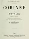 Corinne; ou, l'Italie