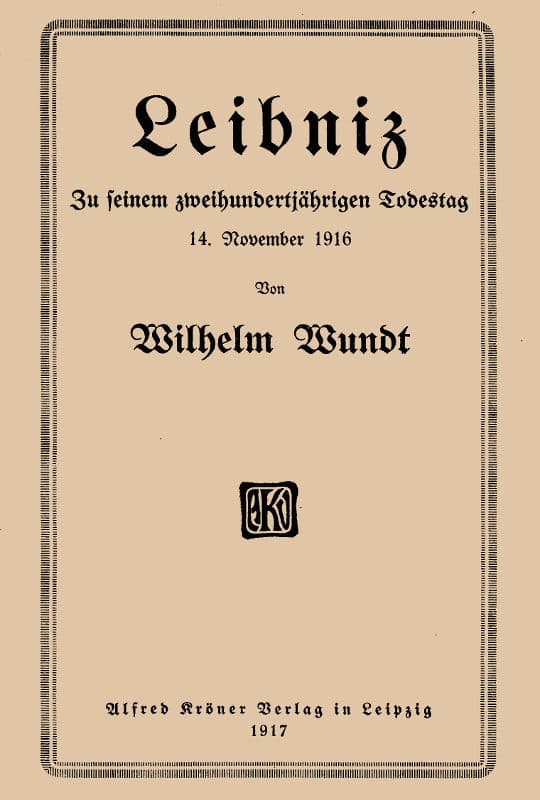Leibniz: Zu seinem zweihunderjährigen Todestag 14. November 1916