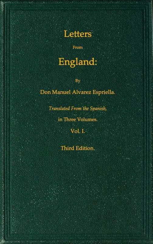Letters from England, Volume 1 (of 3)