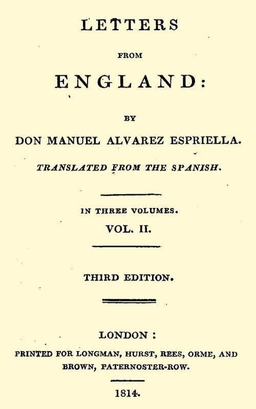 Letters from England, Volume 2 (of 3)