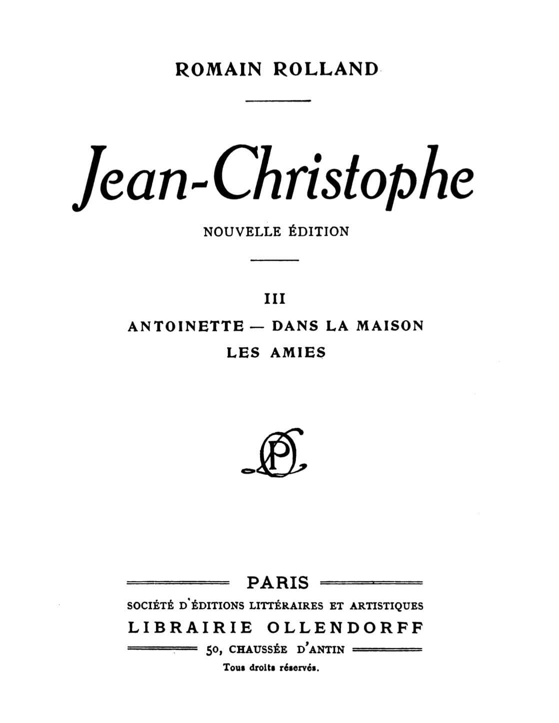 Jean-Christophe Volume 3