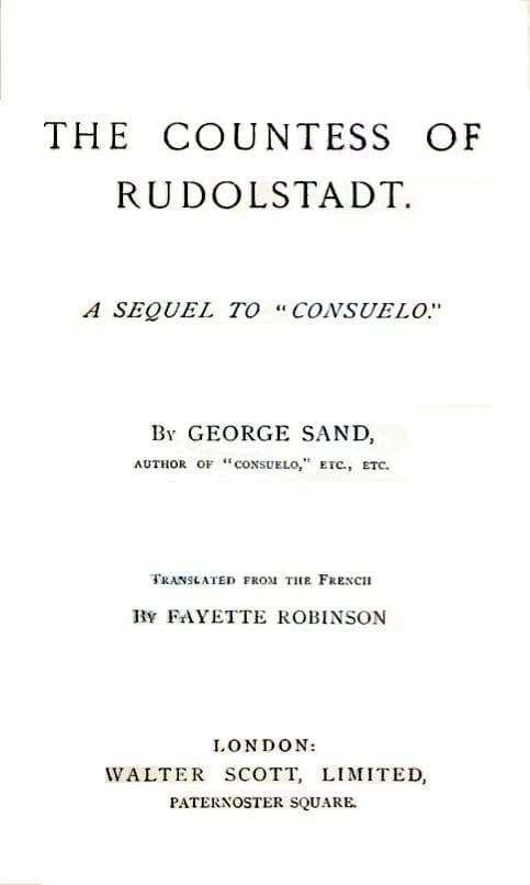 The Countess of Rudolstadt