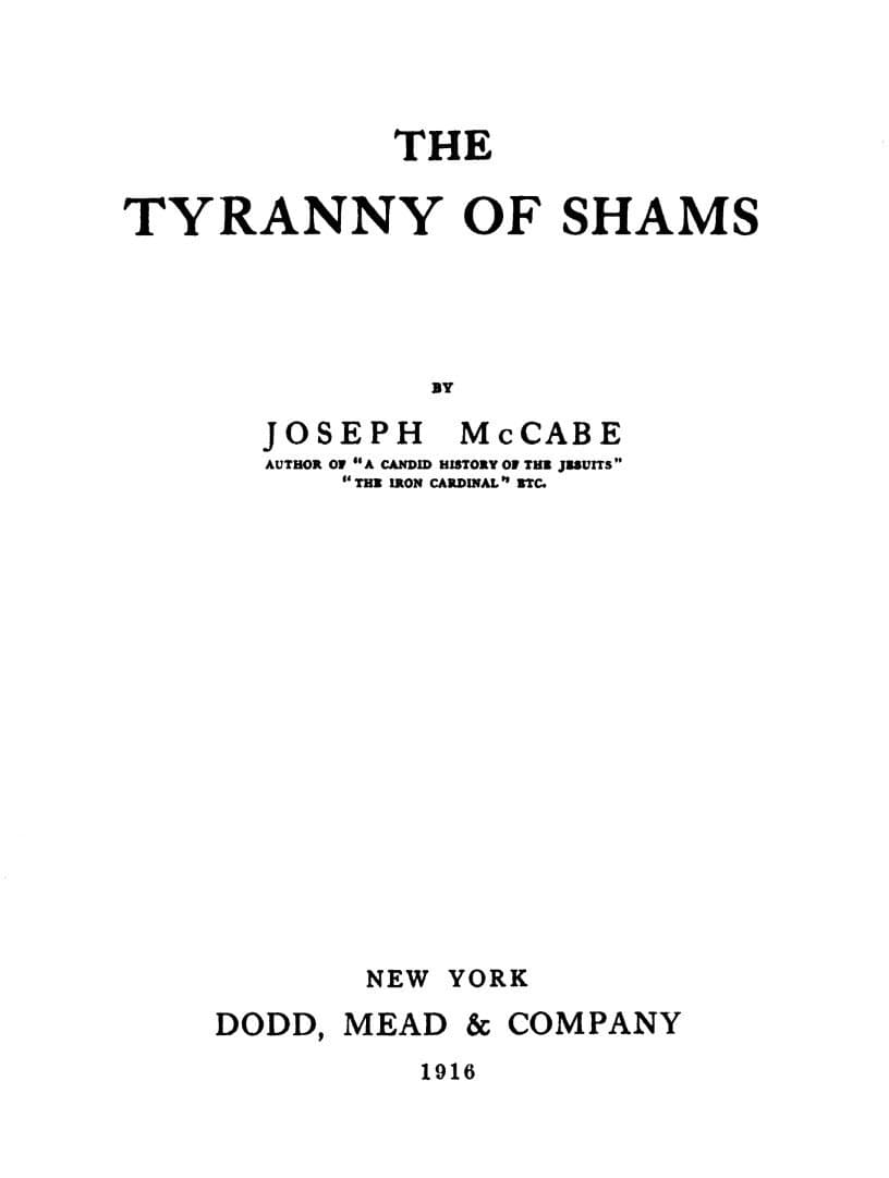 The Tyranny of Shams