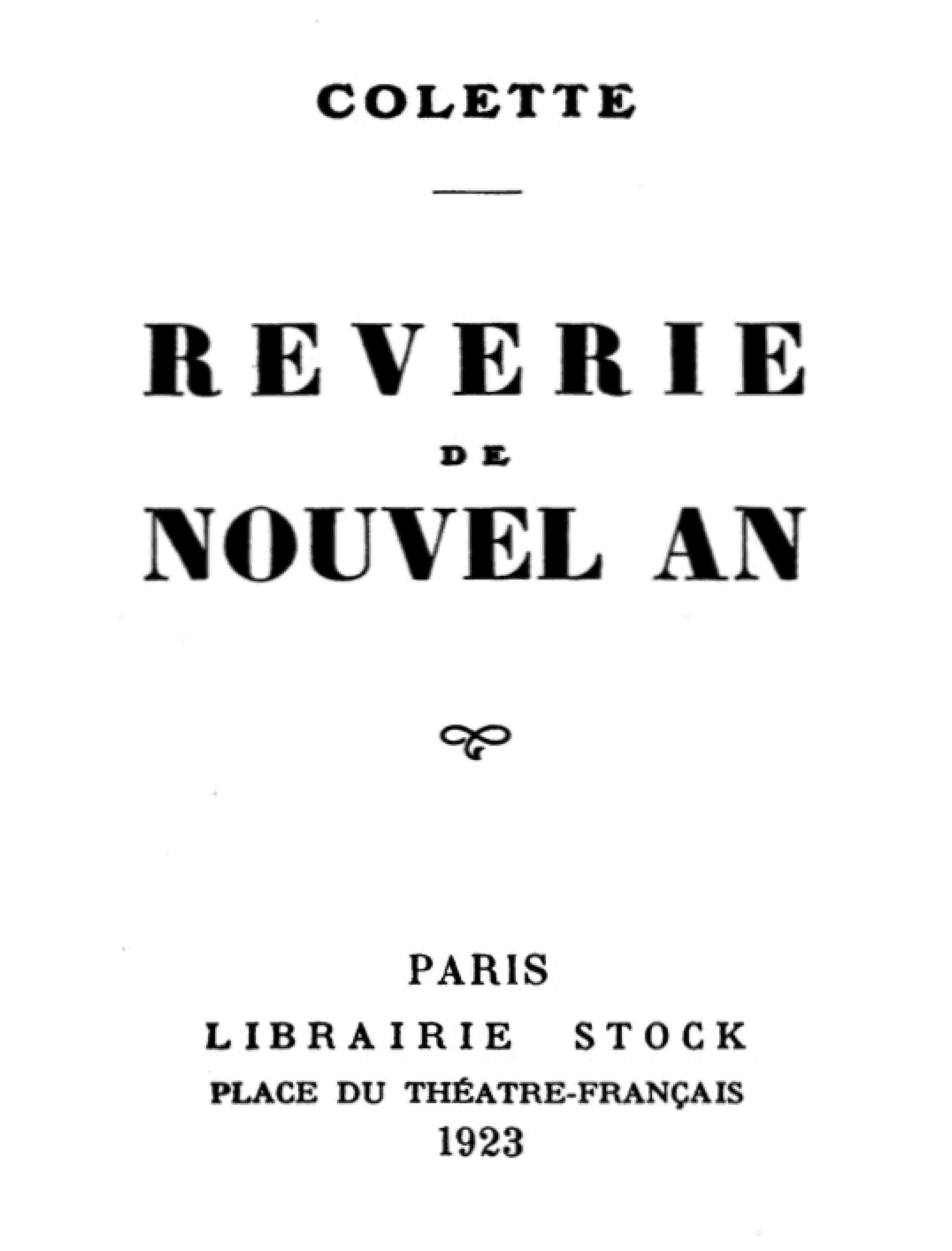 Rêverie de Nouvel An