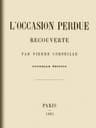 L'occasion perdue recouverte