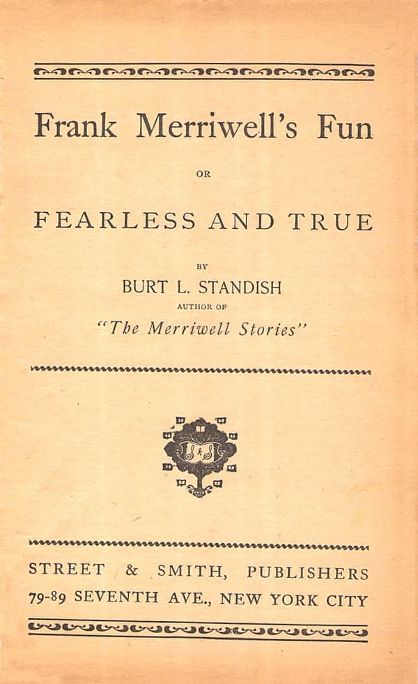 Frank Merriwell's Fun; Or, Fearless and True