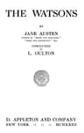 The Watsons: By Jane Austen, Concluded