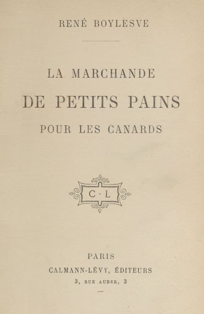 La marchande de petits pains pour les canards