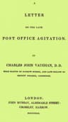 A Letter on the Late Post Office Agitation