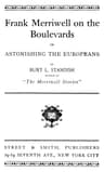 Frank Merriwell on the Boulevards; Or, Astonishing the Europeans