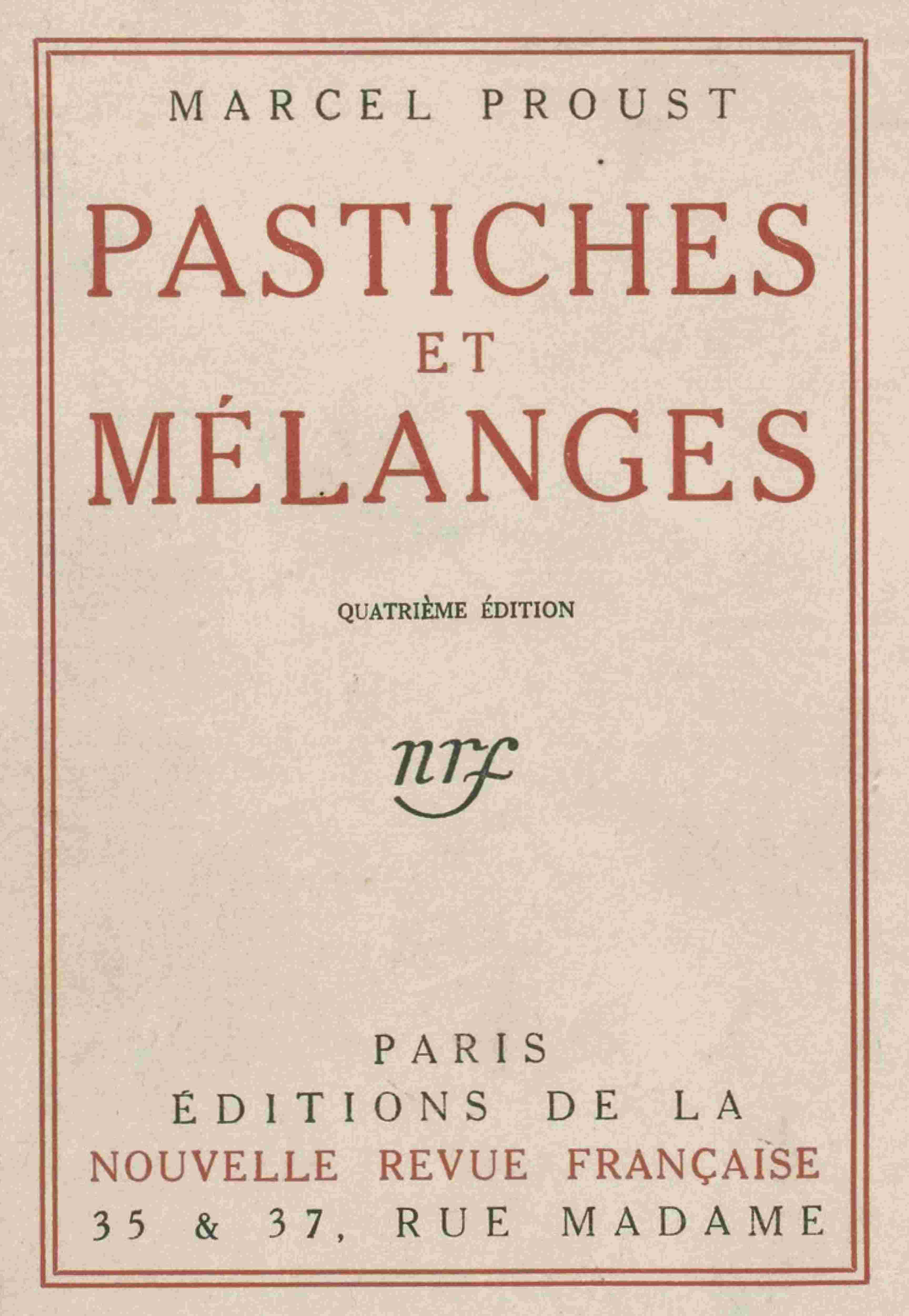 Pastiches et mélanges