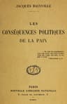 Les conséquences politiques de la paix