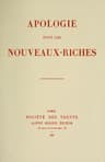 Apologie pour les nouveaux-riches