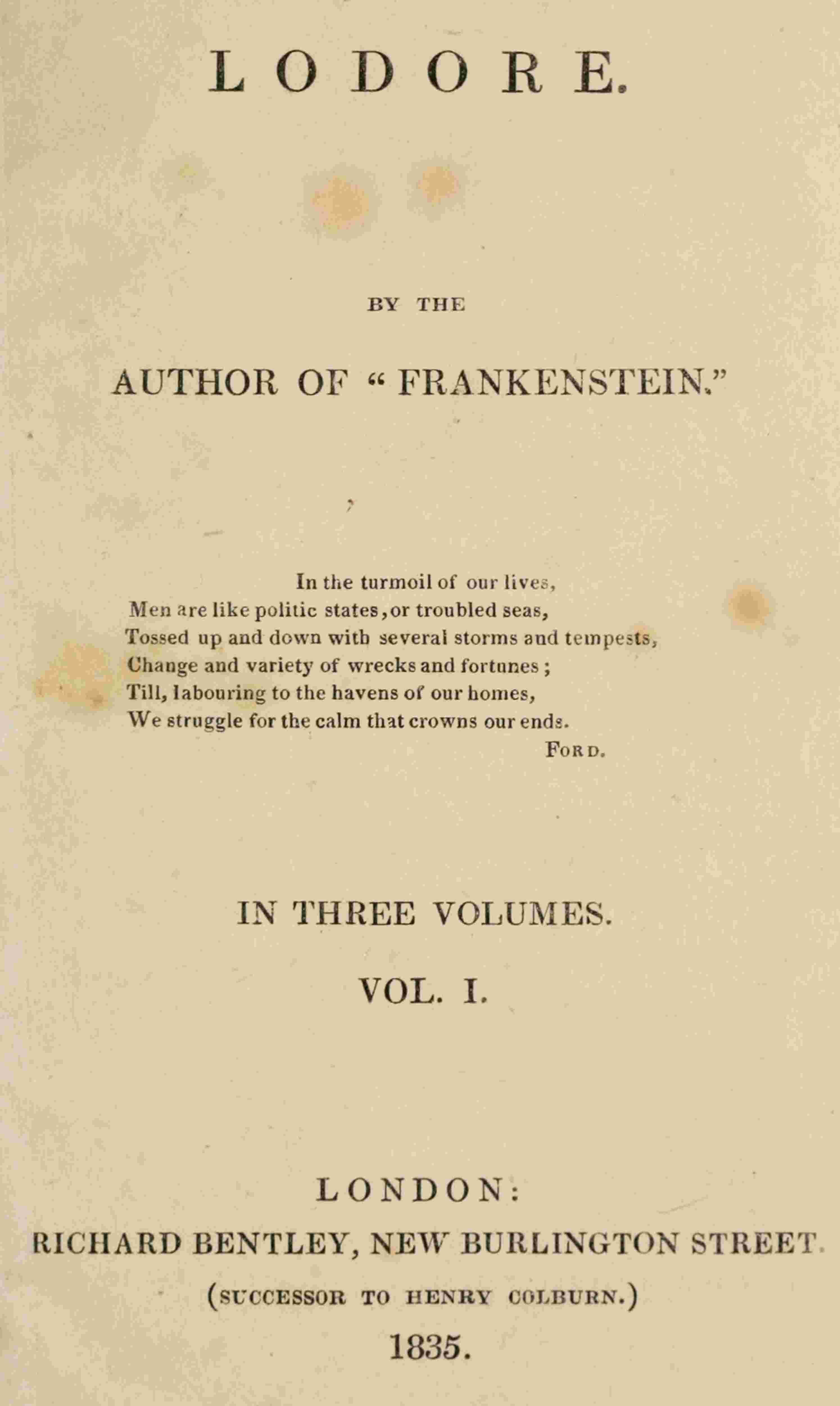 Lodore, Vol. 1 (of 3)