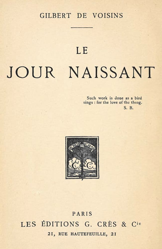 Le jour naissant
