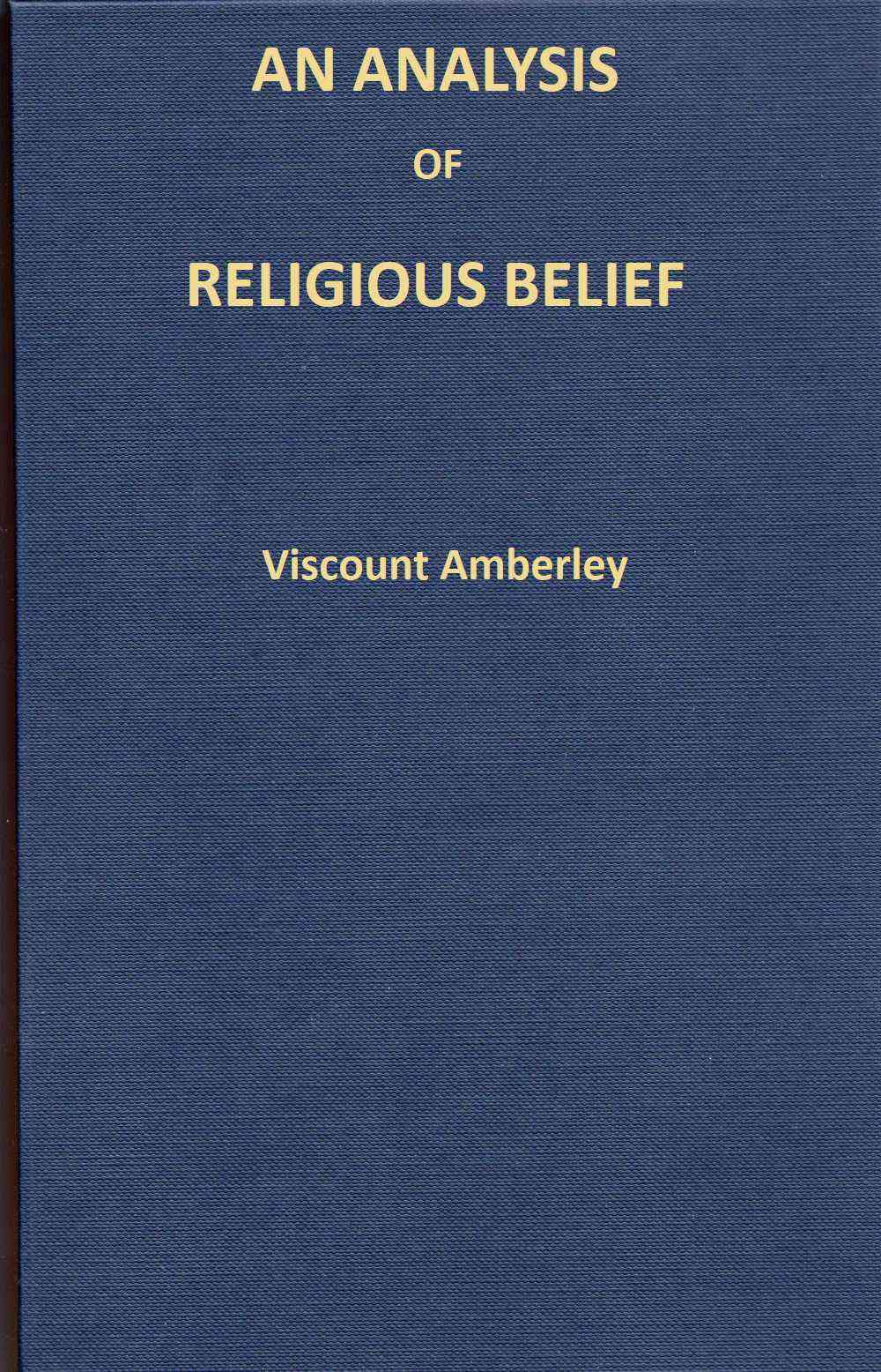 An analysis of religious belief