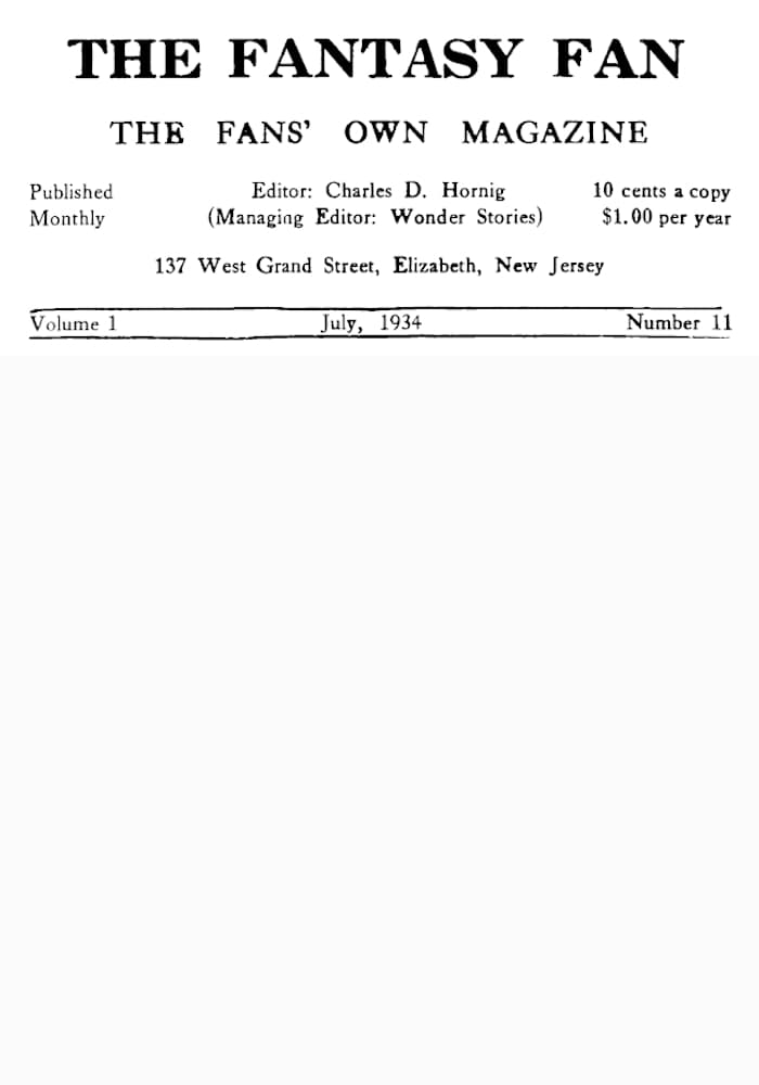 The Fantasy Fan, Volume 1, Number 11, July 1934