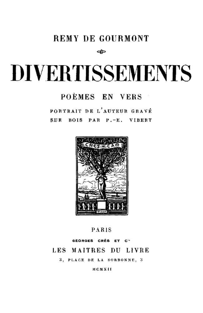 Divertissements: poèmes en vers