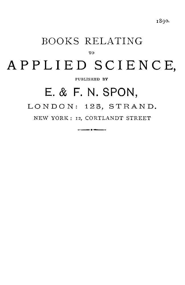 Books Relating to Applied Science, Published