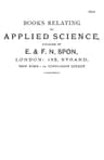Books Relating to Applied Science, Published
