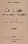 Esthétique de la langue française