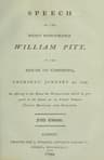 Speech of the Right Honourable William Pitt, in the House of Commons, Thursday,…
