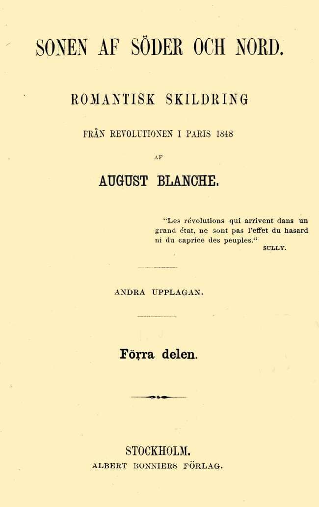 Sonen af söder och nord. Förra delen