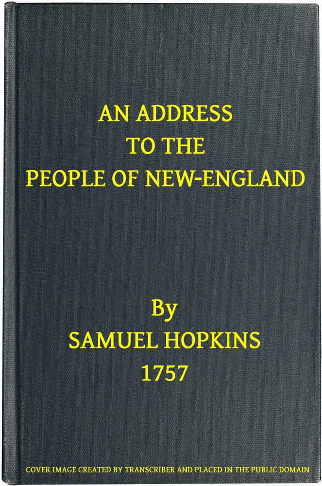 An Address to the People of New-England