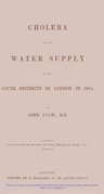 Cholera and the Water Supply in the South Districts of London in 1854
