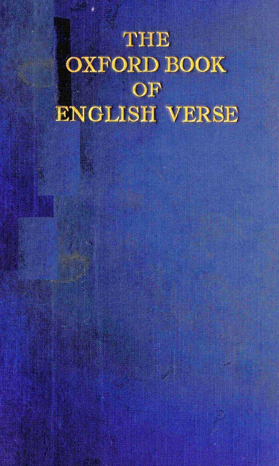 The Oxford Book of English Verse, 1250-1900