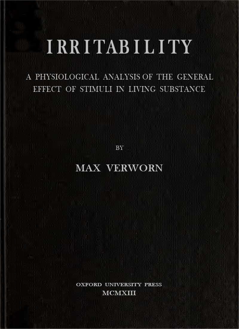 Irritability: A Physiological Analysis of the General Effect of Stimuli in…