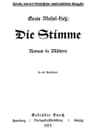 Die Stimme: Roman in Blättern.